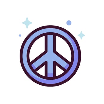 Peace symbol icon illustration vector