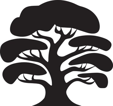 Abstract Tree Silhouette collection Illustration with a white background vector