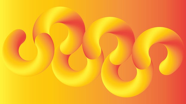 Orange yellow abstract background with curve flow object vector