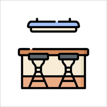 Bar counter icon illustration vector