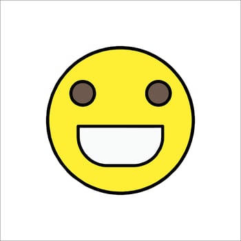 A smiley face with a big smile on it vector