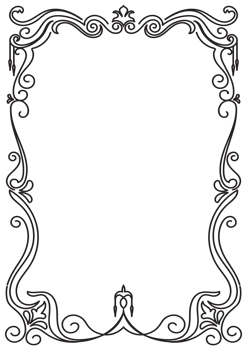 black vintage frame Classic pattern frame Graphic elements png