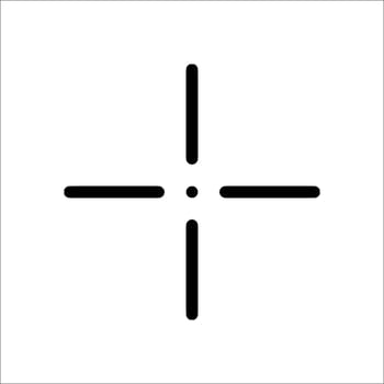 A cross is shown on a white background vector