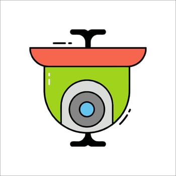 A green and red camera icon on a white background vector
