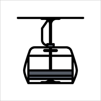 A cable car icon on a white background vector