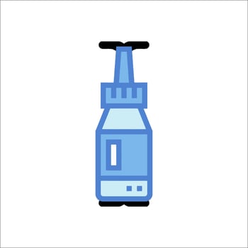 A blue bottle with a handle on it vector