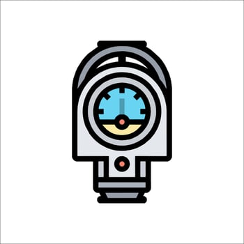 A gas meter icon on a white background vector