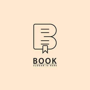 Letter B bookmark combination icon logo . vector