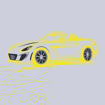Stylish Convertible Car logo. vector