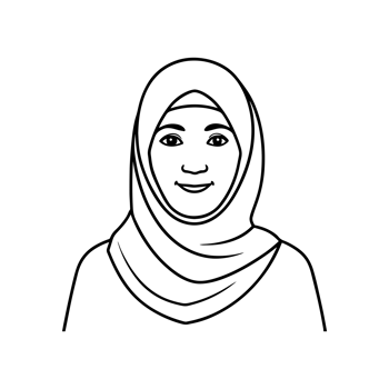 Stylized Illustration of women wear hijab png