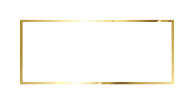 Gold Sleek Rectangular Minimalist Border Frame On Isolated Background png