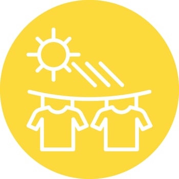 Drying Clothes Line Circle Filled Icon vector