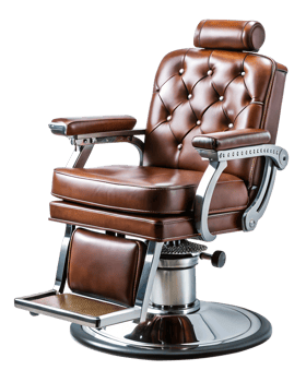 Classic barber chair in a modern grooming salon png