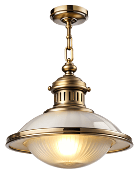Stylish brass and glass ceiling light png