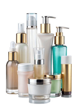 Skincare products on white background png