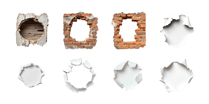 Wall damage styles for design ideas png