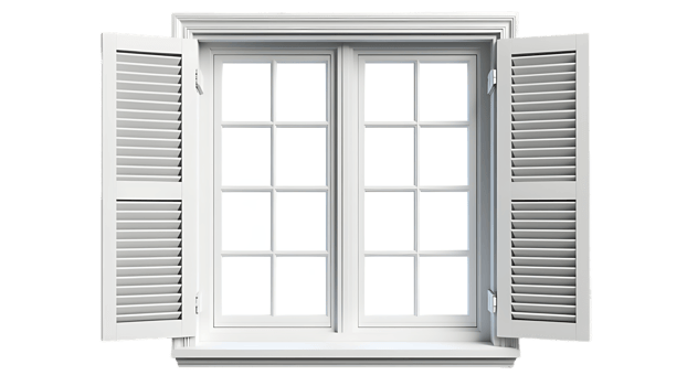 Modern and minimal house window for interior decoration isolated on a background, ideal for open office designs. png