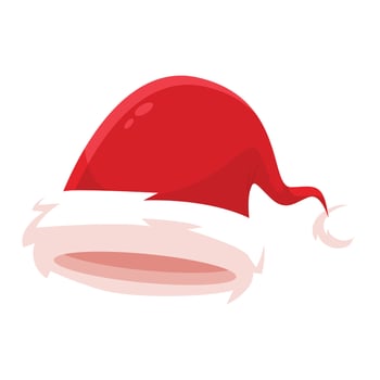 Hand drawn santa claus hat illustration vector