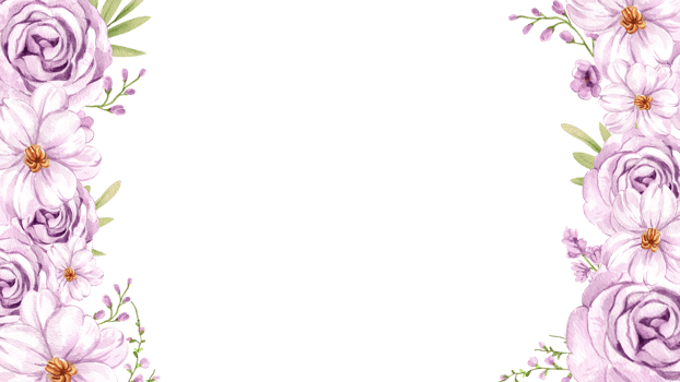 Handdrawn of frame flower watercolor png