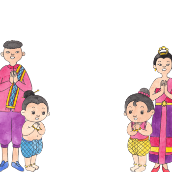 exploring life in thailand, a journey through culture, hand-drawn digital painting frame design png