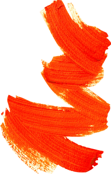 Orange Brush Stroke, hand-drawn watercolor painting illustration png