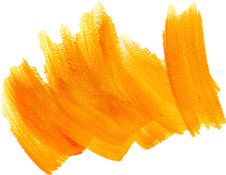 Yellow Brush Stroke, hand-drawn watercolor painting illustration png