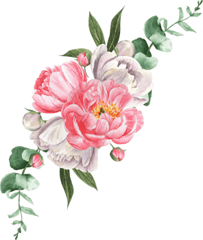 Handdrawn flower watercolor png