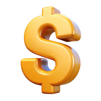 dollar sign 3d illustration png