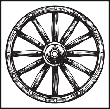 Circular Disc of a Wheel Silhouette vector