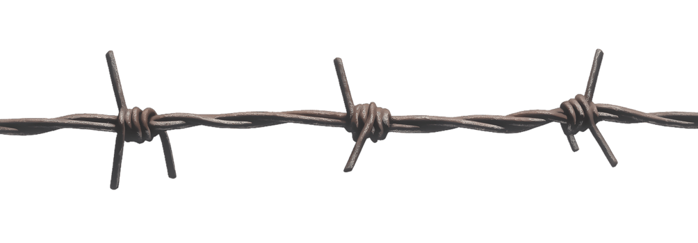 Barbed wire isolated on transparent background png