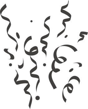 Confetti explosion. Elements for birthday party and carnival celebration. Falling serpentine and burst of firework for surprise and gift decoration png