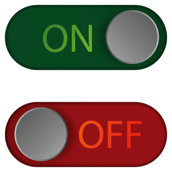 on off switch 3D realistic png