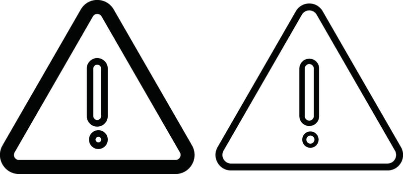 warning symbol icon set Danger warning icons. Exclamation marks. attention icon symbol. vector