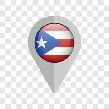Puerto Rico pin navigation map location. illustration vector