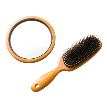 A brush and a mirror png