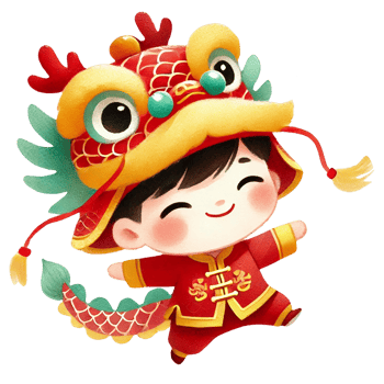 Child in dragon costume celebrating traditional festival, Chinese New Year png