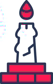 Candle Line Half Filled vector