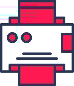 Printer Line Half Filled vector