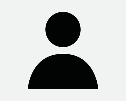 User Man Account Person People Half Body Head Stickman Stick Figure Profile Silhouette Network Contact Black White Sign Icon Shape Outline vector