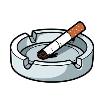 Cigarette in Ashtray Illustration vector