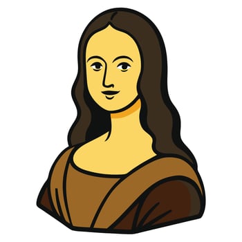 Mona Lisa icon illustration vector