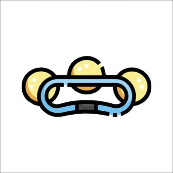 A cartoon logo for a game called bubble shooter vector