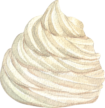 Handdrawn Toast Ice cream dessert watercolor png