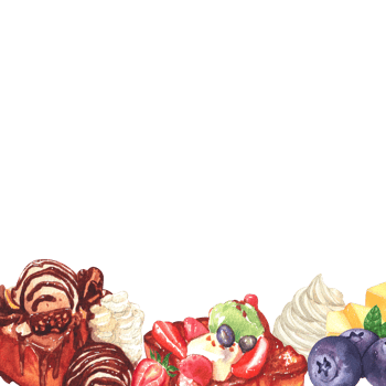 Handdrawn of frame Toast Ice cream watercolor png