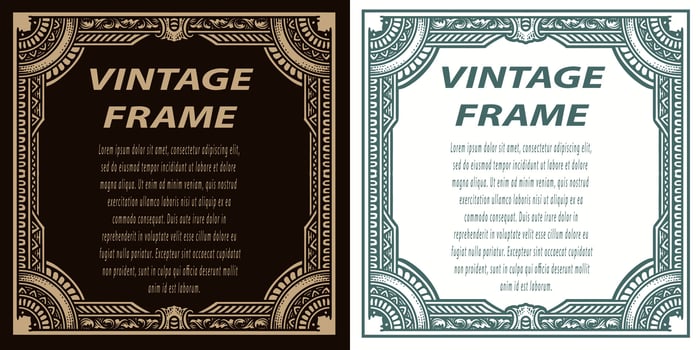 Classical baroque set of vintage elements for design. vector