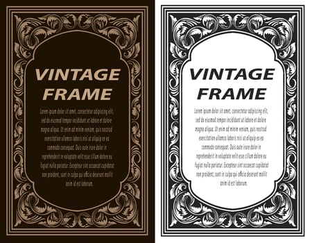 Classical baroque set of vintage elements for design. Decorative design element filigree calligraphy - EPS 10 vector