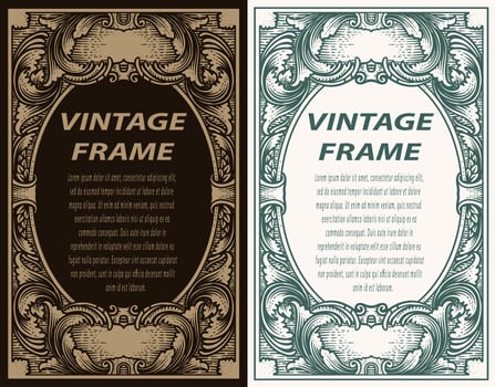 antique border engraving, scalable and editable illustration vector