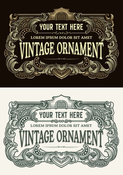 Calligraphic design elements, page decoration, Premium Quality and Satisfaction Guarantee Label, antique and baroque frames vector