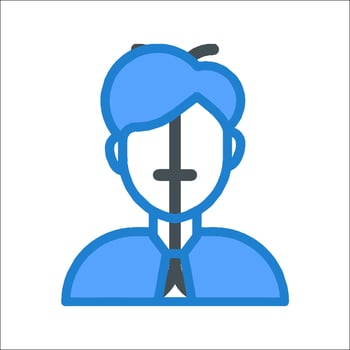 A man with a cross on his head vector