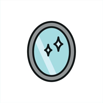 Mirror icon designed with a focus on simplicity and modern artistic trends vector
